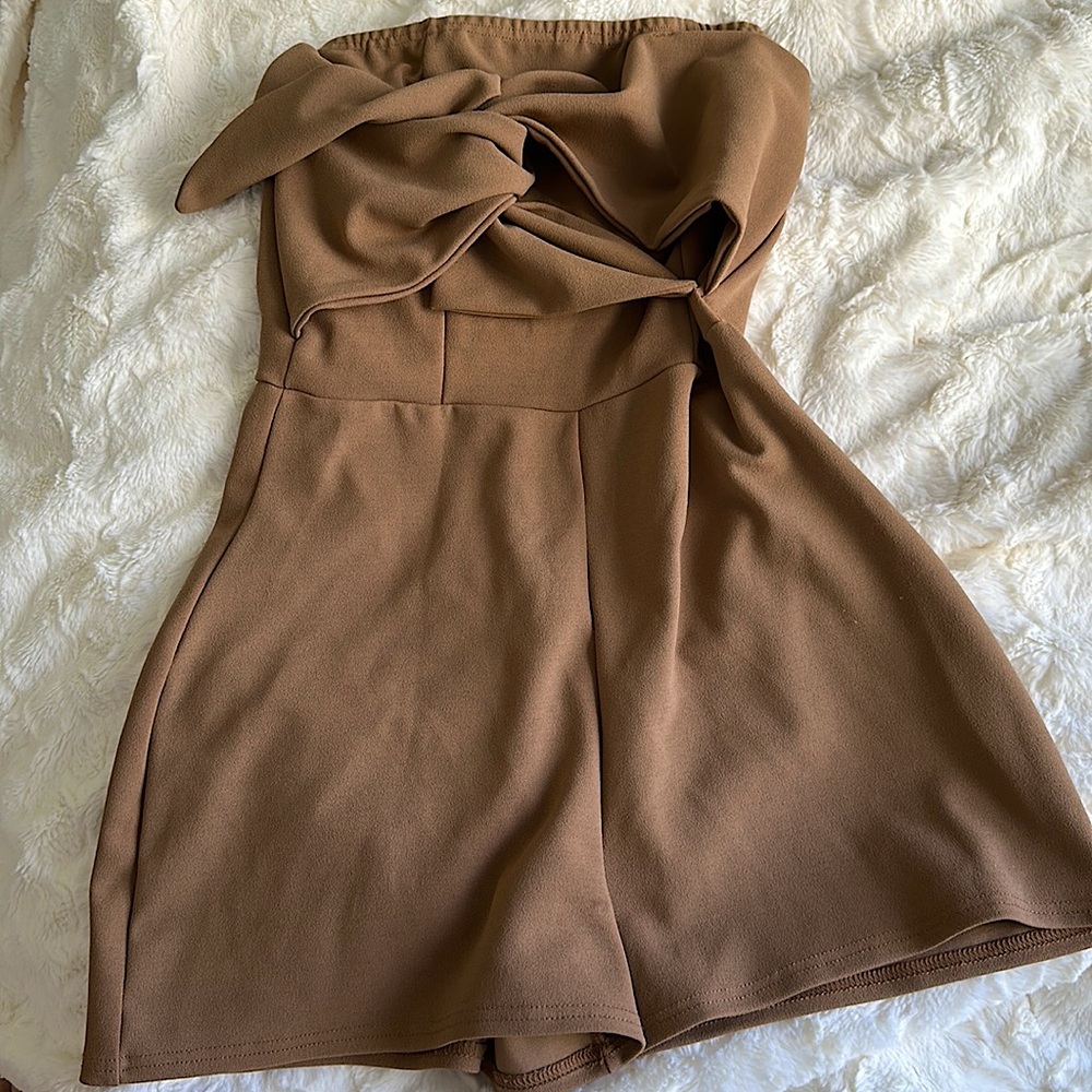 Missguided romper brown